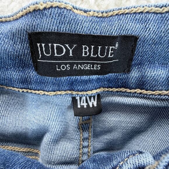 Judy Blue Boot Cut Jeans Women 14W Light Denim Stretch High Rise Casual Pockets - Picture 8 of 13